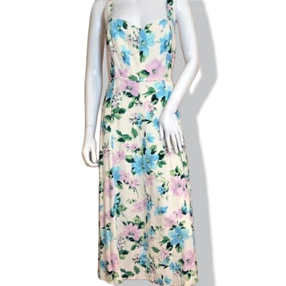 *Like New*  Old Navy Pastel Floral Midi Dress With Pockets!
